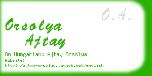 orsolya ajtay business card
